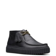 Ανδρικά Μποτάκια Μαύρο Δέρμα TORHILL HI Clarks