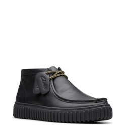 Ανδρικά Μποτάκια Μαύρο Δέρμα TORHILL HI Clarks