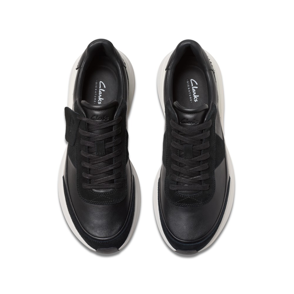 CLARKS</br>Ανδρικά Sneakers Μαύρο Δέρμα CRAFT PACE Clarks CLARKS</br>Ανδρικά Sneakers Μαύρο Δέρμα CRAFT PACE Clarks