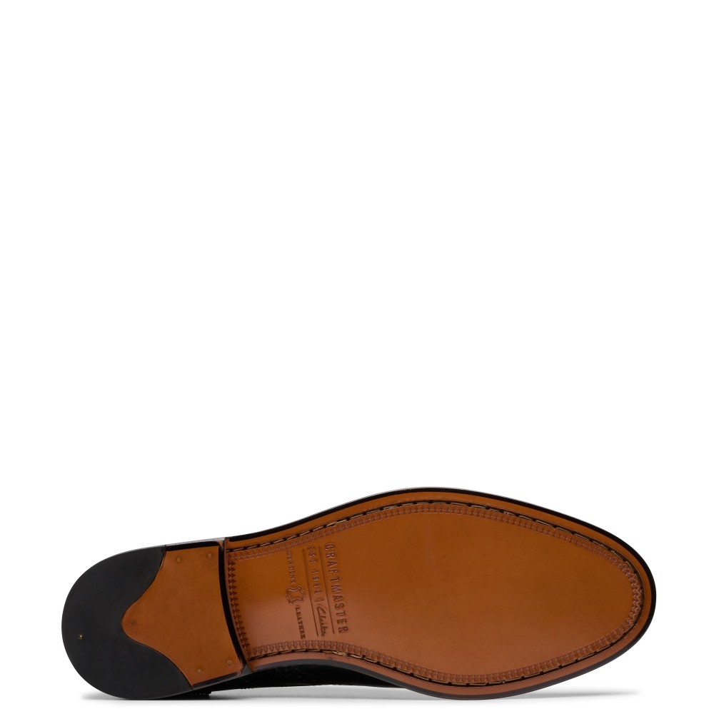 CLARKS</br>Ανδρικά Δετά Παπούτσια Oxford Μαύρο Δέρμα CRAFT JAMES TIP Clarks CLARKS</br>Ανδρικά Δετά Παπούτσια Oxford Μαύρο Δέρμα CRAFT JAMES TIP Clarks