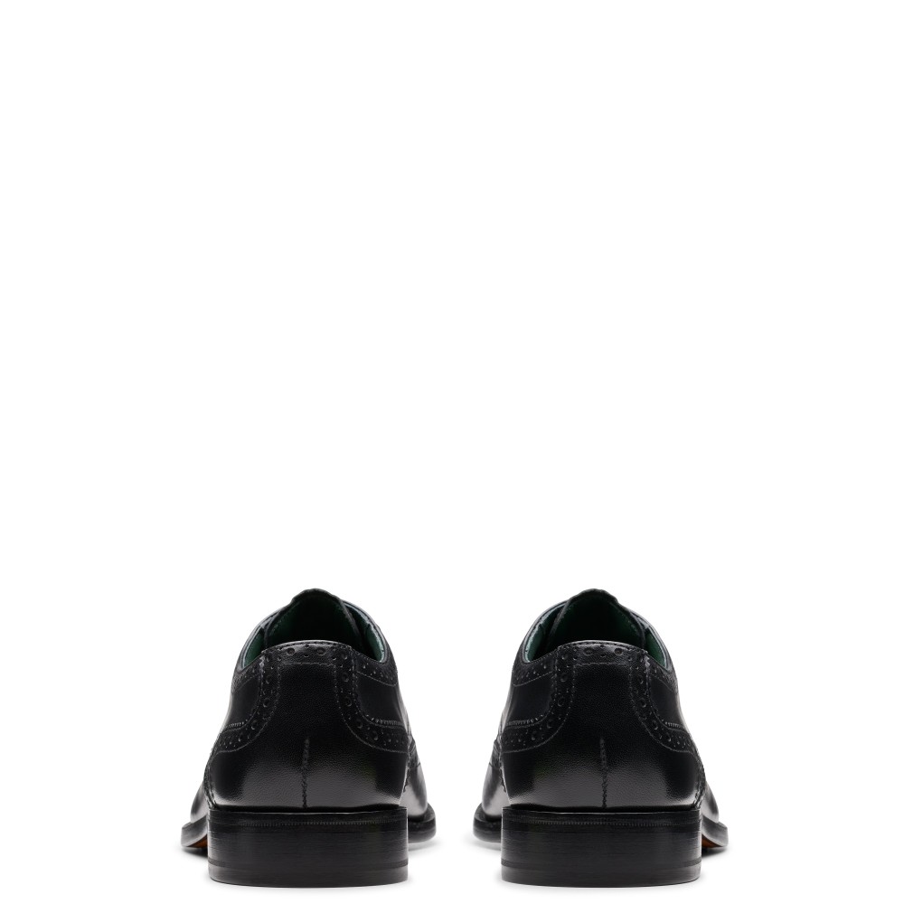 CLARKS</br>Ανδρικά Δετά Παπούτσια Oxford Μαύρο Δέρμα CRAFT JAMES TIP Clarks CLARKS</br>Ανδρικά Δετά Παπούτσια Oxford Μαύρο Δέρμα CRAFT JAMES TIP Clarks