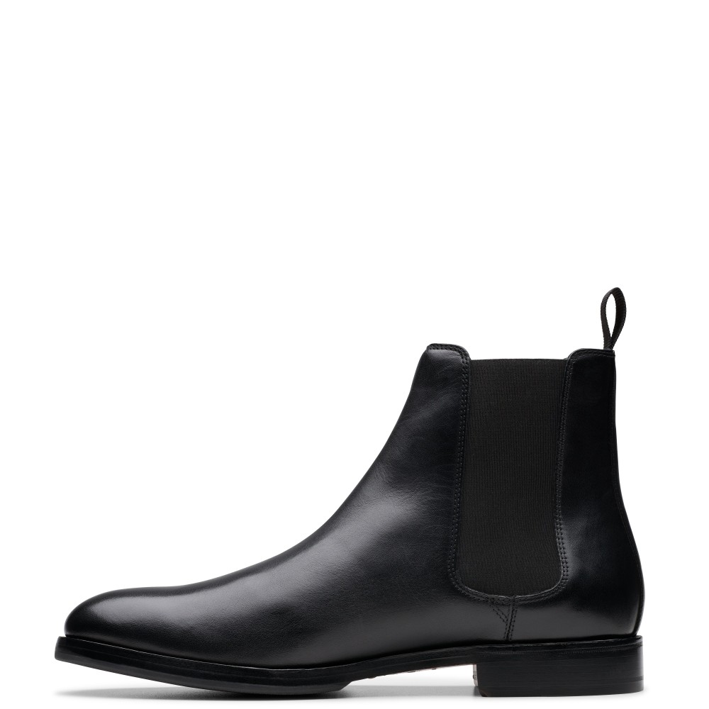 CLARKS</br>Ανδρικά Μποτάκια Μαύρο Δέρμα Chelsea CRAFT JAMES TΟP Clarks CLARKS</br>Ανδρικά Μποτάκια Μαύρο Δέρμα Chelsea CRAFT JAMES TΟP Clarks