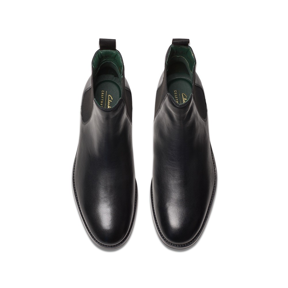 CLARKS</br>Ανδρικά Μποτάκια Μαύρο Δέρμα Chelsea CRAFT JAMES TΟP Clarks CLARKS</br>Ανδρικά Μποτάκια Μαύρο Δέρμα Chelsea CRAFT JAMES TΟP Clarks