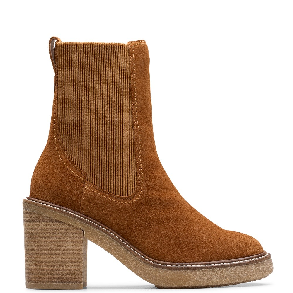 CLARKS</br>Γυναικεία Μποτάκια Ταμπά Suede CASSIANO TOP Clarks CLARKS</br>Γυναικεία Μποτάκια Ταμπά Suede CASSIANO TOP Clarks