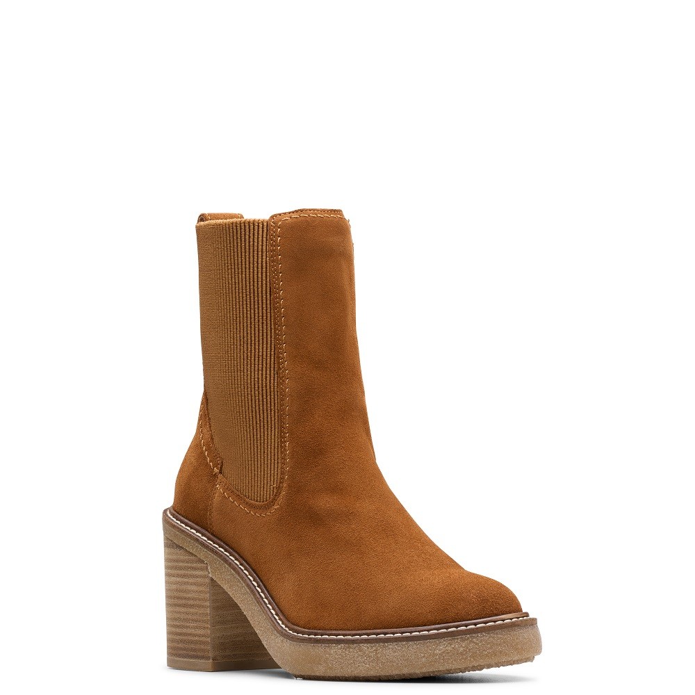 CLARKS</br>Γυναικεία Μποτάκια Ταμπά Suede CASSIANO TOP Clarks CLARKS</br>Γυναικεία Μποτάκια Ταμπά Suede CASSIANO TOP Clarks