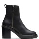 CLARKS</br>Γυναικεία Μποτάκια Μαύρο Δέρμα CASSIANO ZIP Clarks CLARKS</br>Γυναικεία Μποτάκια Μαύρο Δέρμα CASSIANO ZIP Clarks
