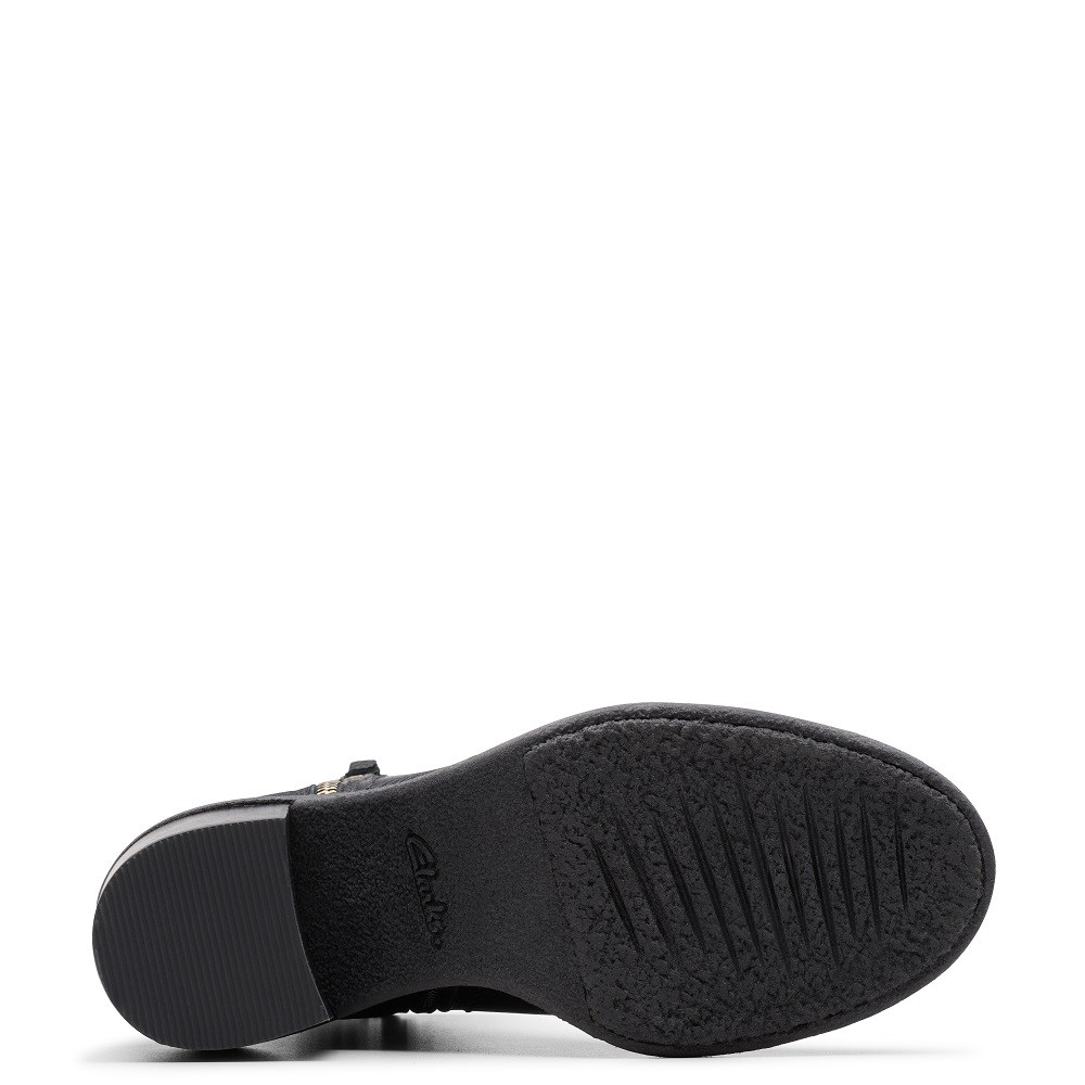 CLARKS</br>Γυναικεία Μποτάκια Μαύρο Δέρμα CASSIANO ZIP Clarks CLARKS</br>Γυναικεία Μποτάκια Μαύρο Δέρμα CASSIANO ZIP Clarks