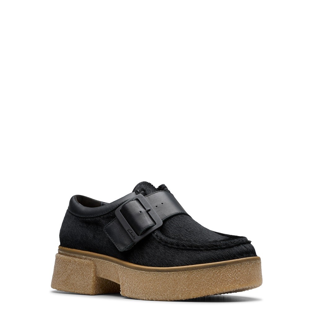 CLARKS</br>Γυναικεία Μοκασίνια Μαύρο Interest Δέρμα LINOSO MONK Clarks CLARKS</br>Γυναικεία Μοκασίνια Μαύρο Interest Δέρμα LINOSO MONK Clarks