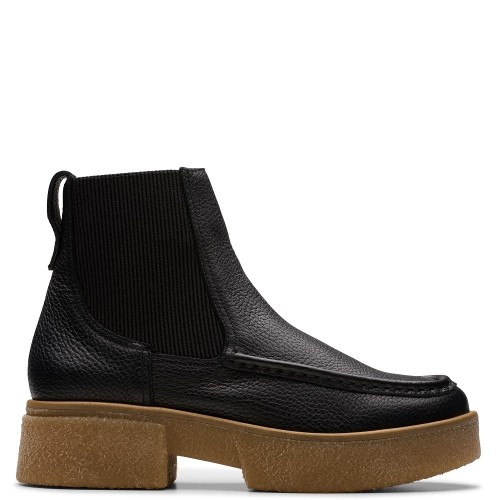 Γυναικεία Μποτάκια Μαύρο Δέρμα LINOSO TOP Clarks