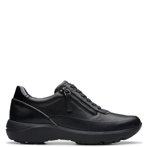 Γυναικεία Sneakers Μαύρο Δέρμα TIVOLI ZIP Clarks