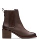 CLARKS</br>Γυναικεία Μποτάκια Καφέ Δέρμα CHAMBERLY TOP Clarks CLARKS</br>Γυναικεία Μποτάκια Καφέ Δέρμα CHAMBERLY TOP Clarks