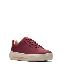 Γυναικεία Sneakers Μπορντό Nubuck HOLLYHOCK WALK Clarks