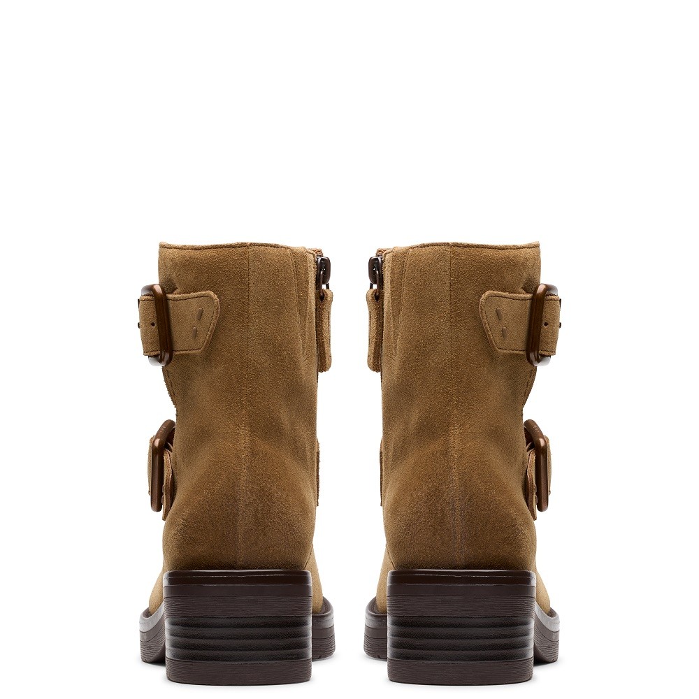 CLARKS</br>Γυναικεία Μποτάκια Ταμπά Suede REBELLE BUCKLE Clarks CLARKS</br>Γυναικεία Μποτάκια Ταμπά Suede REBELLE BUCKLE Clarks
