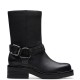 CLARKS</br>Γυναικείες Μπότες Μαύρο Δέρμα REBELLE UP Clarks