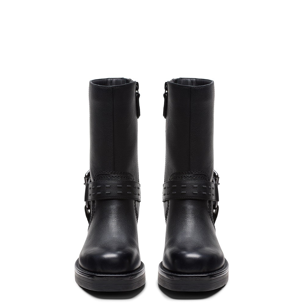 CLARKS</br>Γυναικείες Μπότες Μαύρο Δέρμα REBELLE UP Clarks