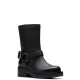CLARKS</br>Γυναικείες Μπότες Μαύρο Δέρμα REBELLE UP Clarks