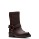 CLARKS</br>Γυναικείες Μπότες Καφέ Δέρμα REBELLE UP Clarks