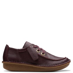 Γυναικεία Casual Παπούτσια Μπορντό Δέρμα FUNNY DREAM Clarks