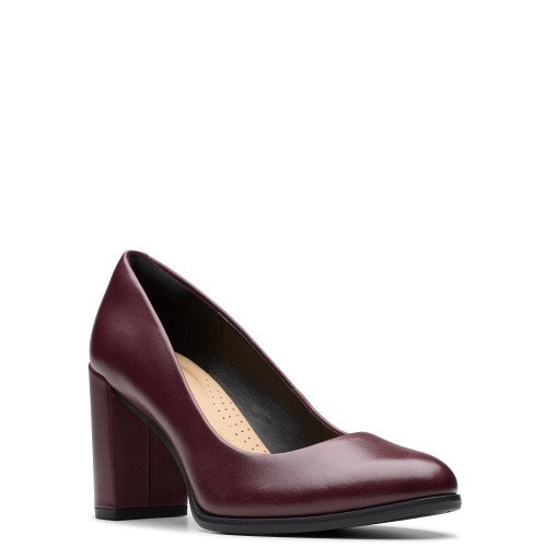 Γυναικείες Γόβες Μπορντό Δέρμα FREVA85 COURT Clarks Γυναικείες Γόβες Μπορντό Δέρμα FREVA85 COURT Clarks