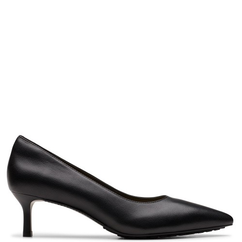 Clarks ADELA COURT Γυναικείες Γόβες Μαύρο Δέρμα