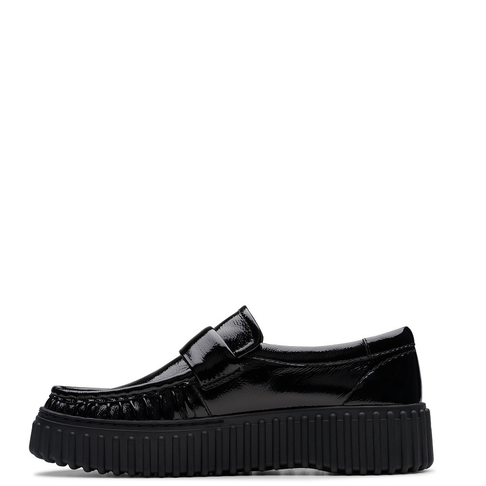 CLARKS</br>Γυναικεία Μοκασίνια Μαύρο Λουστρίνι TORHILL MOCC Clarks CLARKS</br>Γυναικεία Μοκασίνια Μαύρο Λουστρίνι TORHILL MOCC Clarks