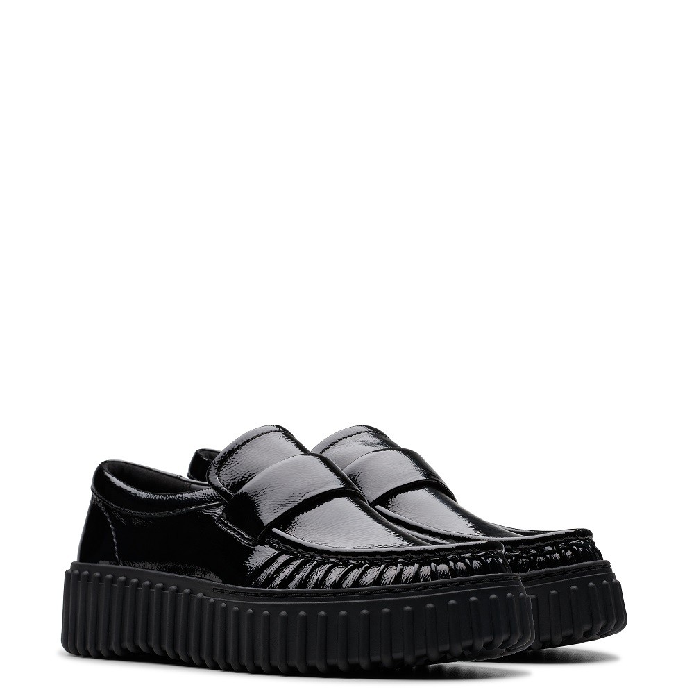 CLARKS</br>Γυναικεία Μοκασίνια Μαύρο Λουστρίνι TORHILL MOCC Clarks CLARKS</br>Γυναικεία Μοκασίνια Μαύρο Λουστρίνι TORHILL MOCC Clarks