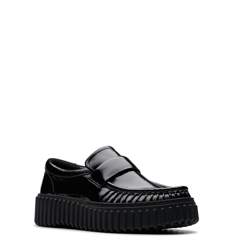 CLARKS</br>Γυναικεία Μοκασίνια Μαύρο Λουστρίνι TORHILL MOCC Clarks CLARKS</br>Γυναικεία Μοκασίνια Μαύρο Λουστρίνι TORHILL MOCC Clarks