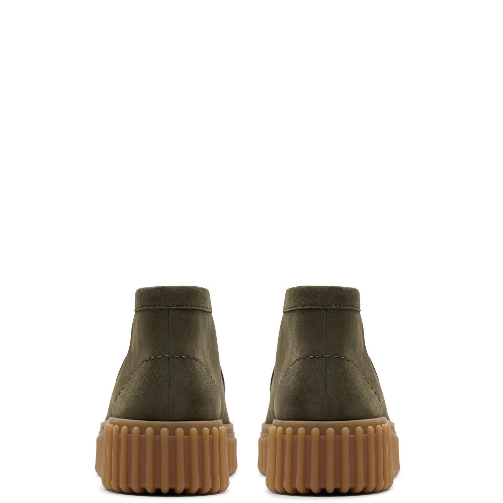 CLARKS</br>Γυναικεία Μποτάκια Χακί Nubuck TORHILL MOSS Clarks
