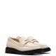 CLARKS</br>Γυναικεία Loafers Εκρού Δέρμα SPLEND EDGE Clarks CLARKS</br>Γυναικεία Loafers Εκρού Δέρμα SPLEND EDGE Clarks