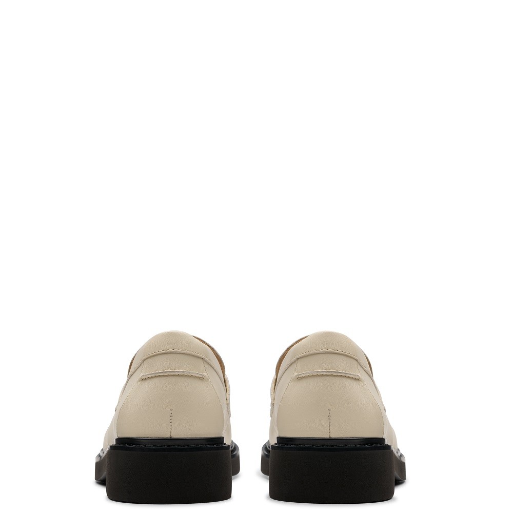 CLARKS</br>Γυναικεία Loafers Εκρού Δέρμα SPLEND EDGE Clarks CLARKS</br>Γυναικεία Loafers Εκρού Δέρμα SPLEND EDGE Clarks