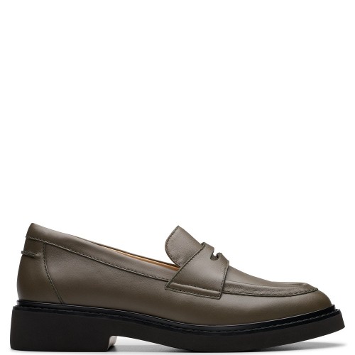 Γυναικεία Loafers Χακί Δέρμα SPLEND EDGE Clarks