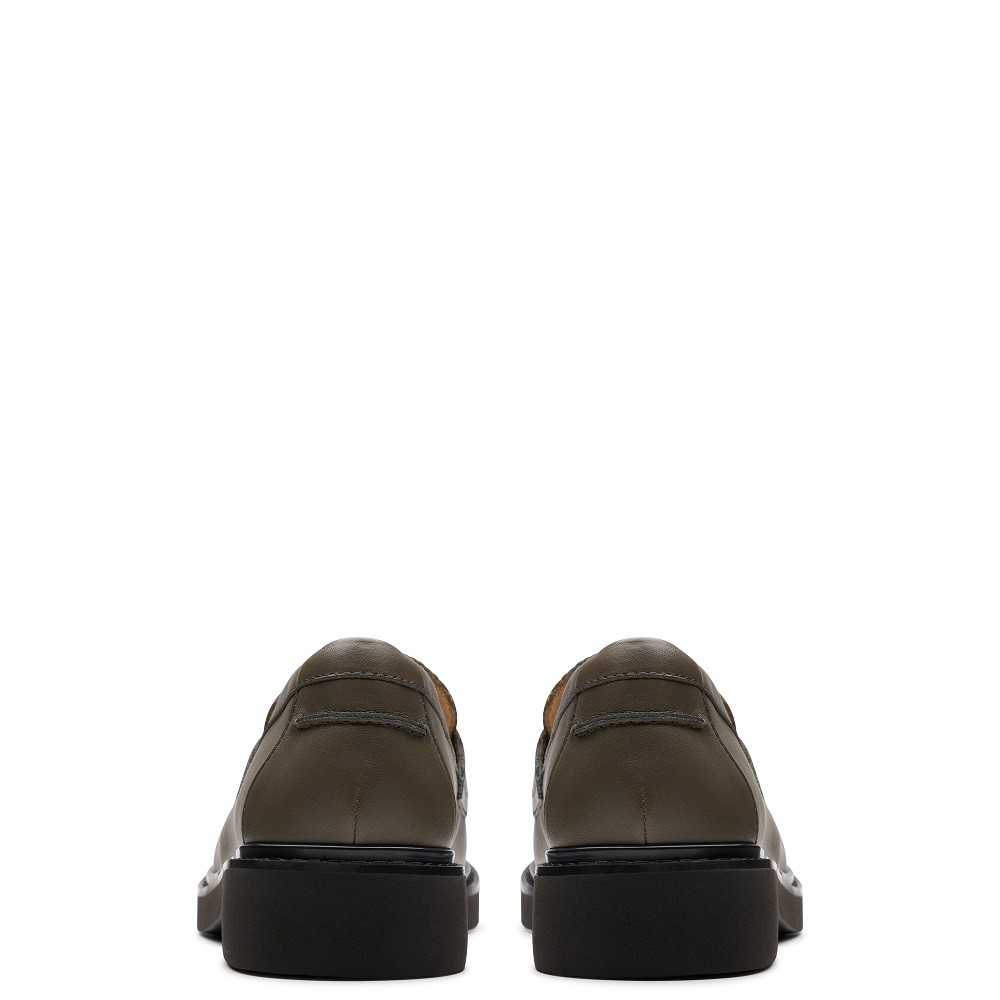 CLARKS</br>Γυναικεία Loafers Χακί Δέρμα SPLEND EDGE Clarks CLARKS</br>Γυναικεία Loafers Χακί Δέρμα SPLEND EDGE Clarks