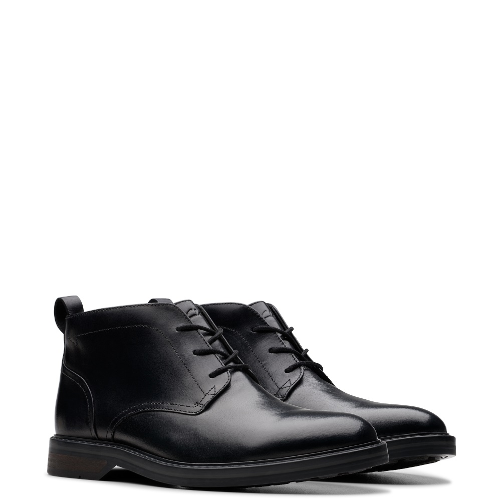 CLARKS</br>Clarks ALDWIN CHUKKA Ανδρικά Μποτάκια Μαύρο Δέρμα CLARKS</br>Clarks ALDWIN CHUKKA Ανδρικά Μποτάκια Μαύρο Δέρμα