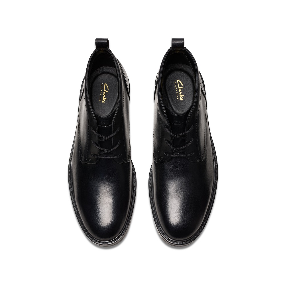 CLARKS</br>Clarks ALDWIN CHUKKA Ανδρικά Μποτάκια Μαύρο Δέρμα CLARKS</br>Clarks ALDWIN CHUKKA Ανδρικά Μποτάκια Μαύρο Δέρμα