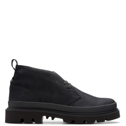 CLARKS</br>Ανδρικά Μποτάκια Μαύρο Δέρμα Nubuck BADELL DB Clarks