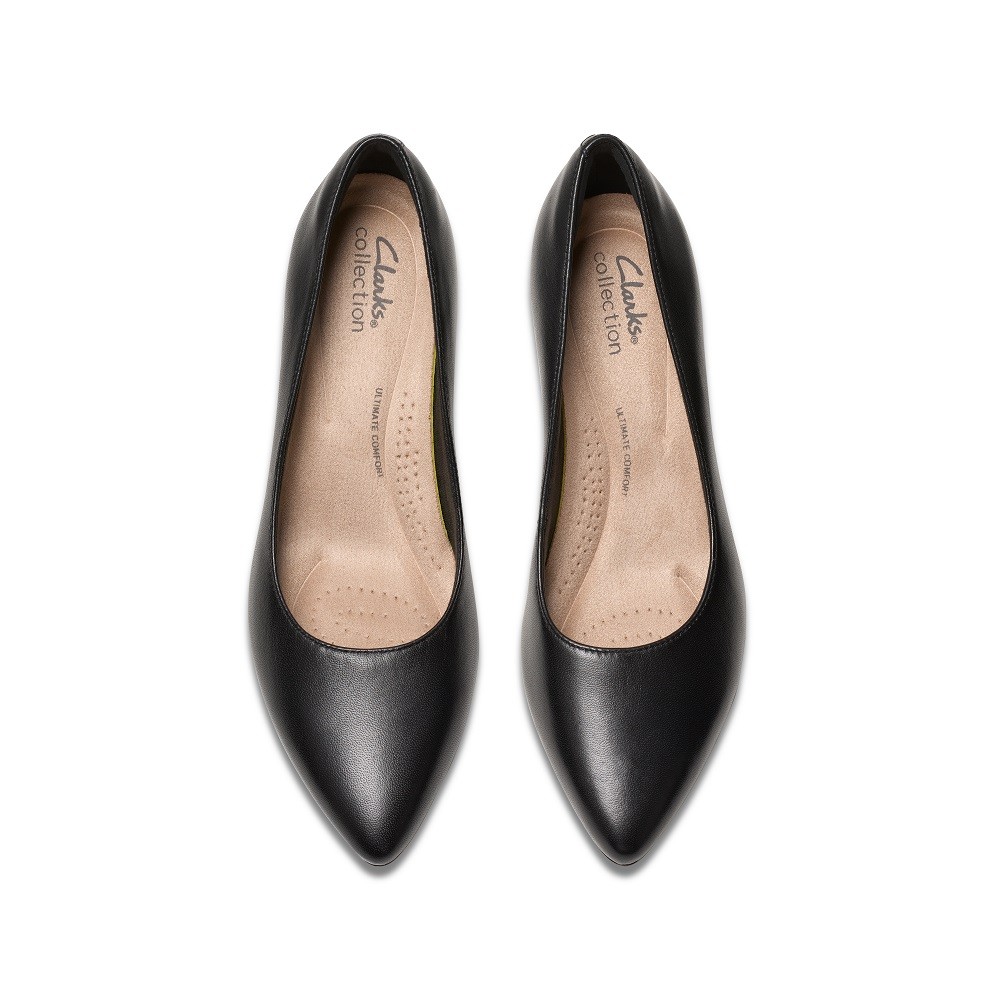 CLARKS</br>Γυναικείες Γόβες Μαύρο Δέρμα KEPLEY VINE Clarks CLARKS</br>Γυναικείες Γόβες Μαύρο Δέρμα KEPLEY VINE Clarks