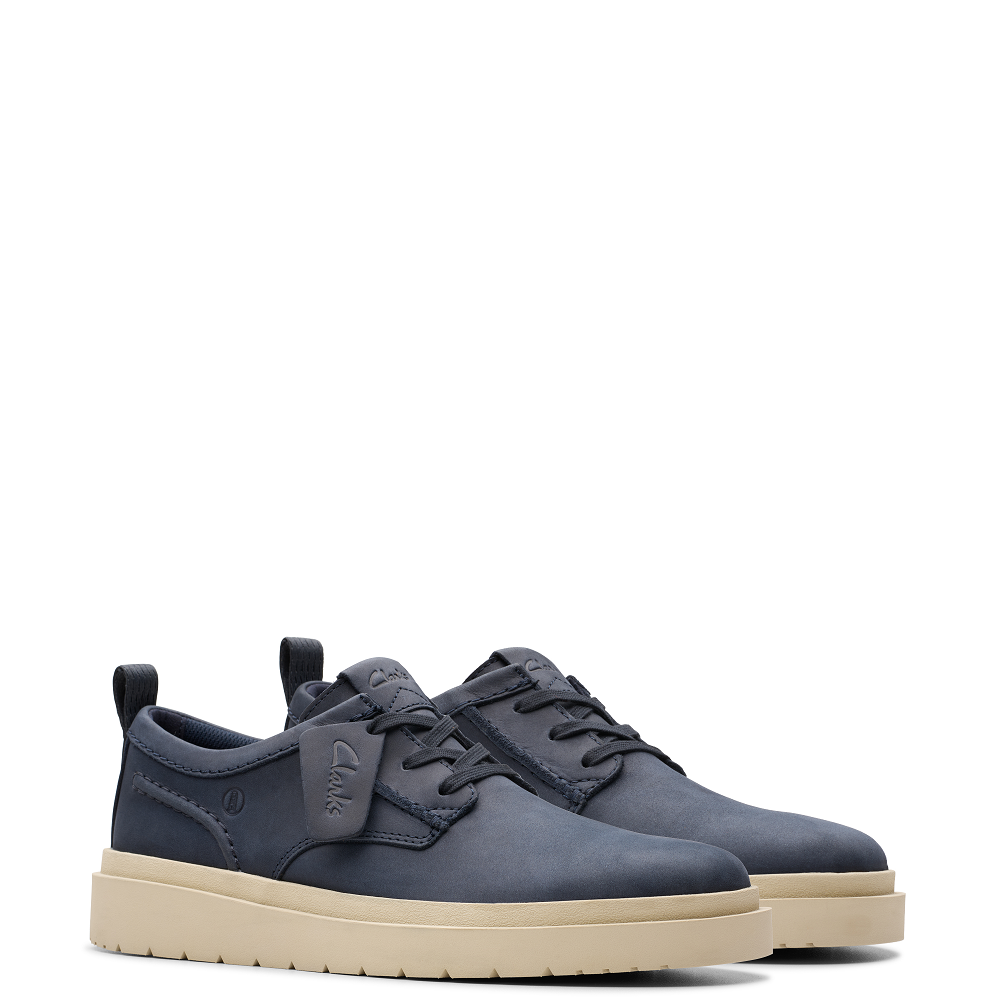 CLARKS</br>Clarks POLDEN LACE Ανδρικά Δετά Παπούτσια Μπλε Δέρμα