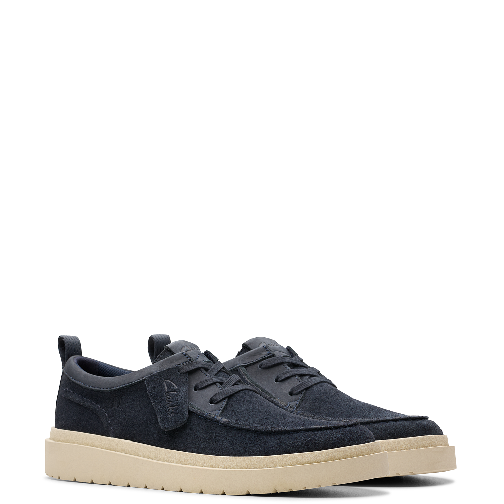 CLARKS</br>Clarks POLDEN MOC Ανδρικά Δετά Παπούτσια Μπλε Suede