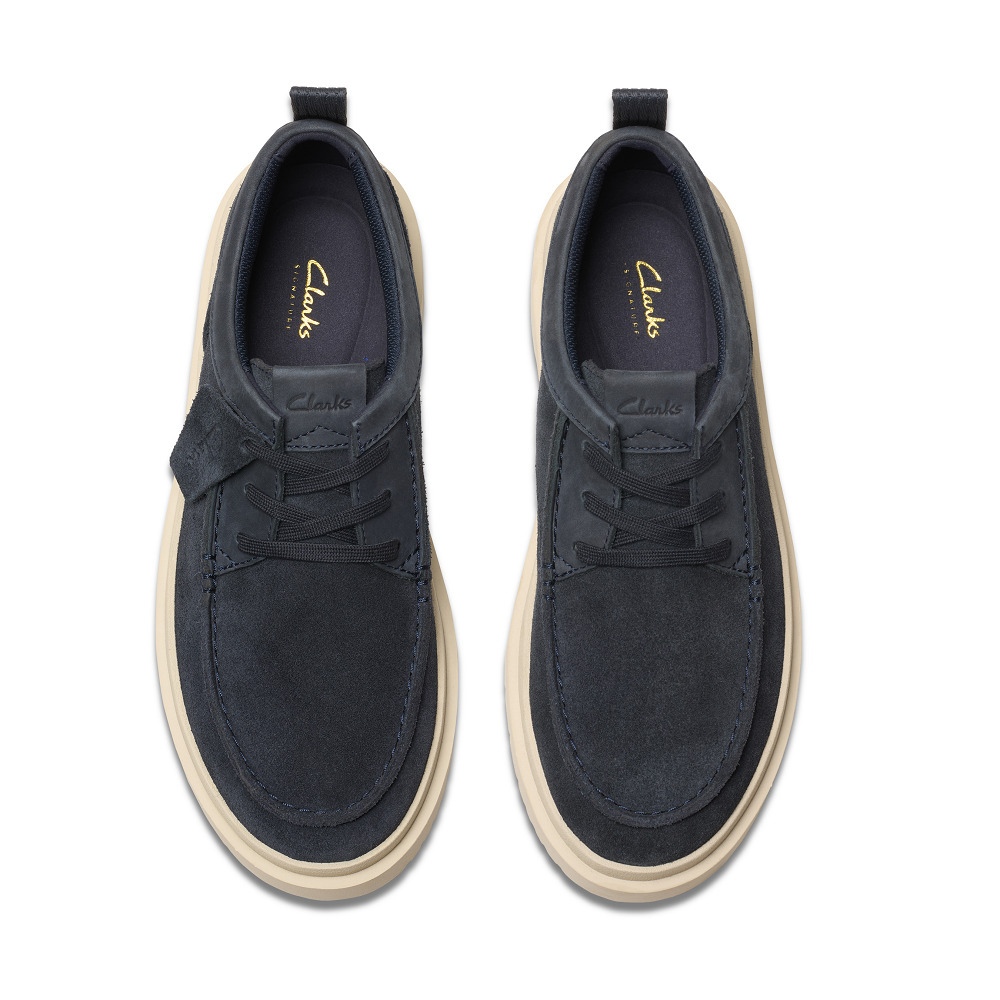 CLARKS</br>Clarks POLDEN MOC Ανδρικά Δετά Παπούτσια Μπλε Suede