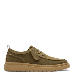 Ανδρικά Δετά Παπούτσια Χακί Suede POLDEN MOC Clarks