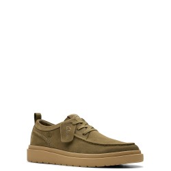 Ανδρικά Δετά Παπούτσια Χακί Suede POLDEN MOC Clarks