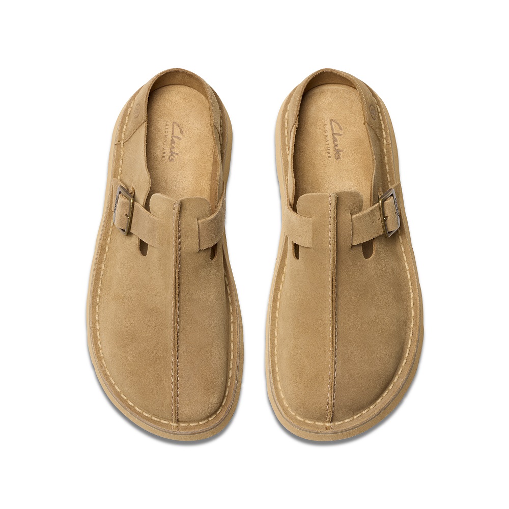 CLARKS</br>Ανδρικές Παντόφλες Μπεζ Suede SOLSBURY MULE Clarks CLARKS</br>Ανδρικές Παντόφλες Μπεζ Suede SOLSBURY MULE Clarks