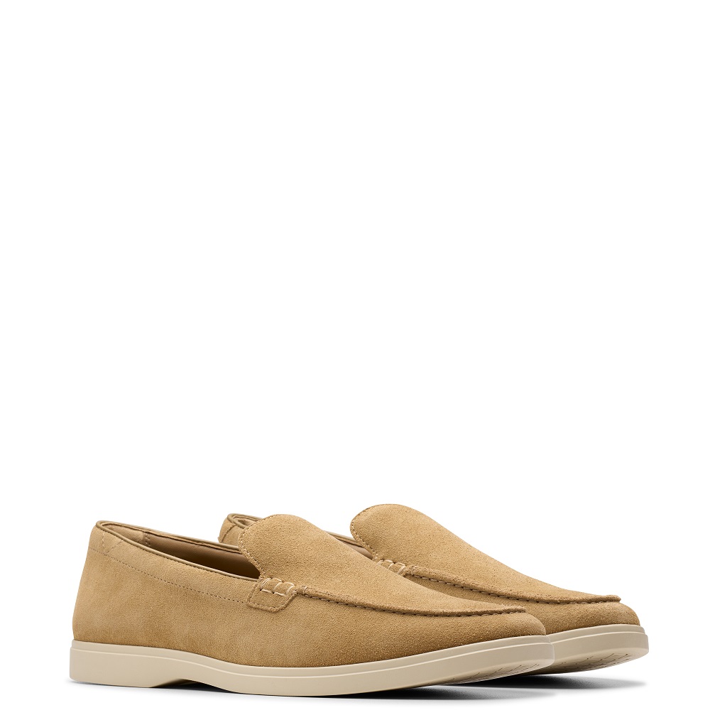 CLARKS</br>Ανδρικά Μοκασίνια/Loafers Μπεζ Suede TORFORD EASY Clarks CLARKS</br>Ανδρικά Μοκασίνια/Loafers Μπεζ Suede TORFORD EASY Clarks