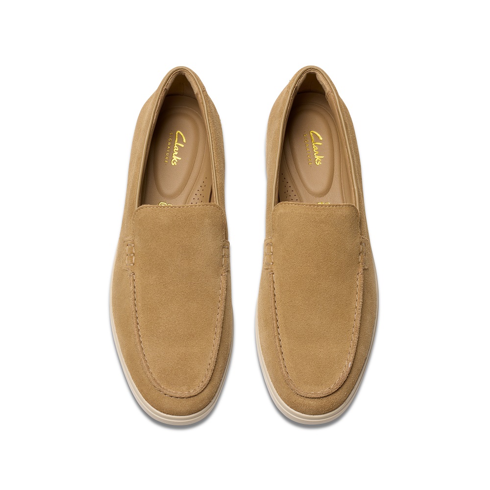 CLARKS</br>Ανδρικά Μοκασίνια/Loafers Μπεζ Suede TORFORD EASY Clarks CLARKS</br>Ανδρικά Μοκασίνια/Loafers Μπεζ Suede TORFORD EASY Clarks
