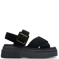 Γυναικεία Flatform Σανδάλια Μαύρο Suede EVAMAR WISH Clarks