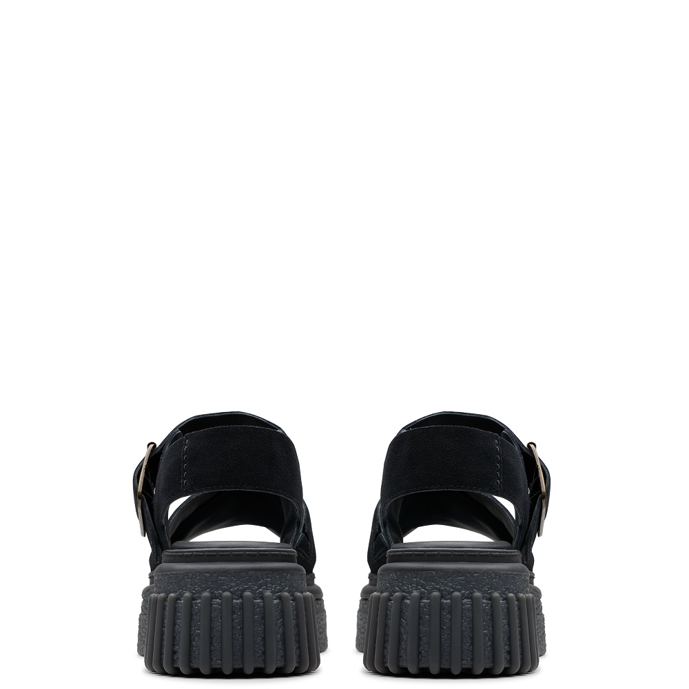 CLARKS</br>Γυναικεία Flatform Σανδάλια Μαύρο Suede EVAMAR WISH Clarks CLARKS</br>Γυναικεία Flatform Σανδάλια Μαύρο Suede EVAMAR WISH Clarks