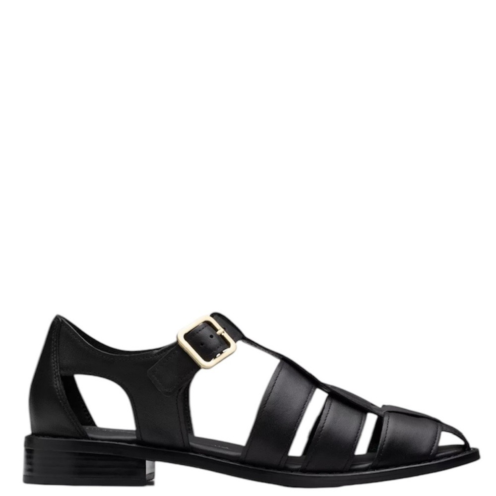 CLARKS</br>Γυναικεία Πέδιλα Μαύρο Δέρμα HANA SUN Clarks CLARKS</br>Γυναικεία Πέδιλα Μαύρο Δέρμα HANA SUN Clarks