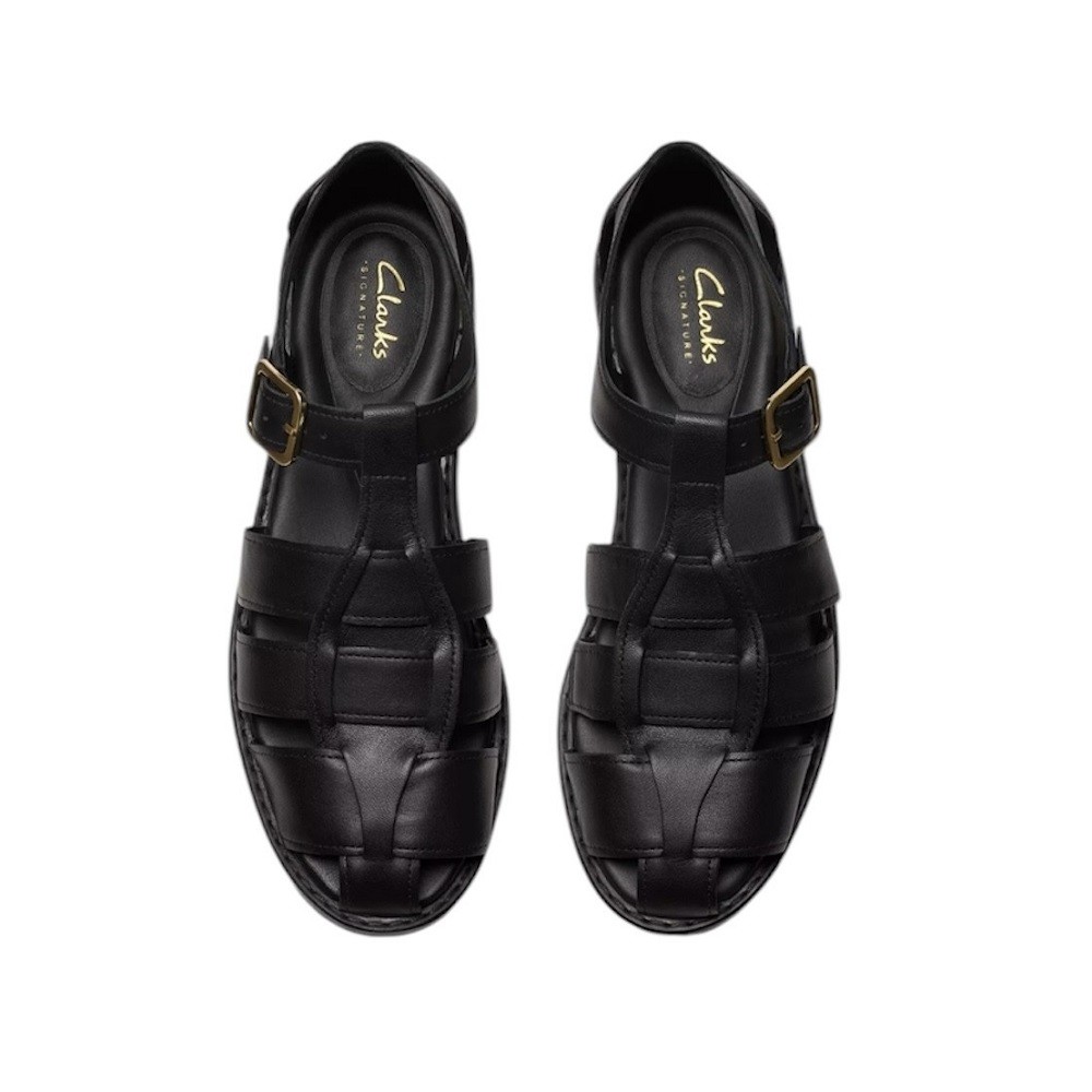 CLARKS</br>Γυναικεία Πέδιλα Μαύρο Δέρμα HANA SUN Clarks CLARKS</br>Γυναικεία Πέδιλα Μαύρο Δέρμα HANA SUN Clarks