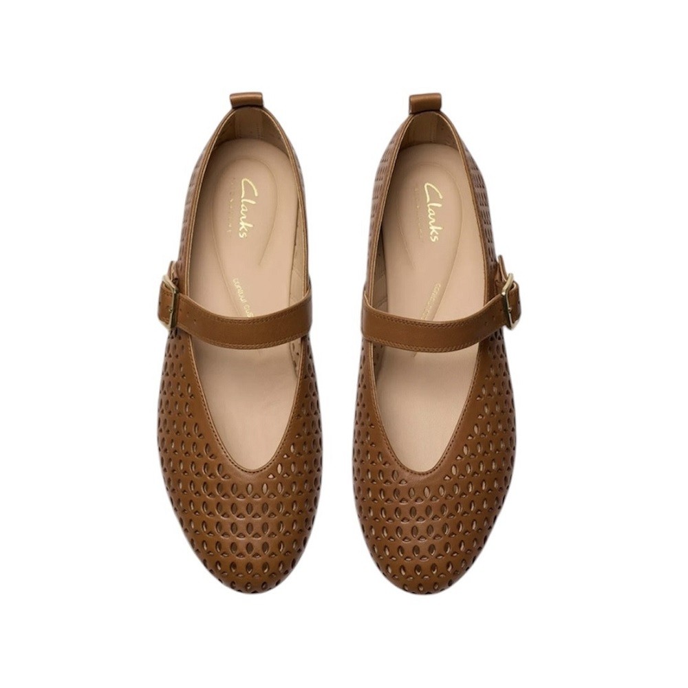 CLARKS</br>Γυναικείες Μπαλαρίνες Ταμπά Δέρμα FAWNA JANE Clarks CLARKS</br>Γυναικείες Μπαλαρίνες Ταμπά Δέρμα FAWNA JANE Clarks
