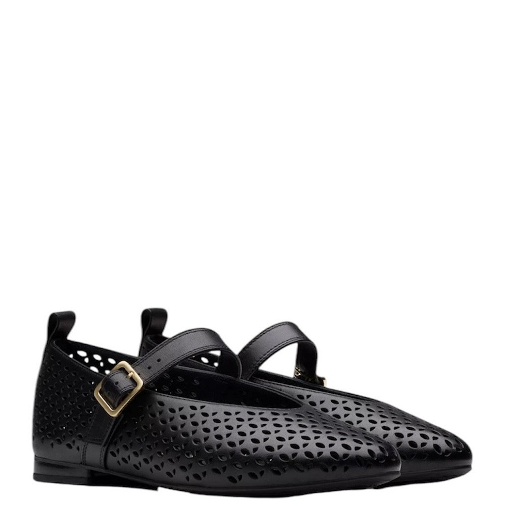 CLARKS</br>Γυναικείες Μπαλαρίνες Μαύρο Δέρμα FAWNA JANE Clarks CLARKS</br>Γυναικείες Μπαλαρίνες Μαύρο Δέρμα FAWNA JANE Clarks